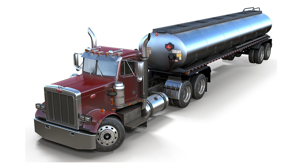 مدل سه بعدی تریلی سوخت Peterbilt 359 Fuel Trailer