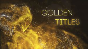 پروژه افترافکت نمایش عناوین طلایی Golden Particle Titles