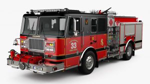 مدل سه بعدی ماشین آتش نشانی Marauder Fire Truck