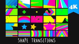 مجموعه فوتیج ترانزیشن شکل کارتونی Shape Transitions