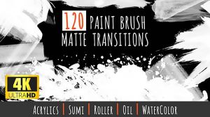 مجموعه فوتیج ترانزیشن مت با براش نقاشی Paint Brush Matte Transitions