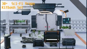 مجموعه مدل سه بعدی اجزای صحنه علمی تخیلی Sci-Fi Props Kitbash Set