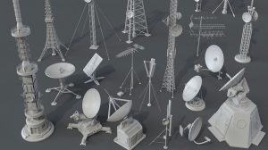 مجموعه مدل سه بعدی آنتن Antennas Pieces