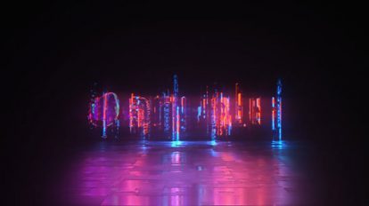 پروژه افترافکت نمایش لوگو گلیچ نئونی Cyber Glitch Neon Logo Reveal
