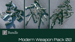 مجموعه مدل سه بعدی سلاح Modern Weapon Pack Bundle 02
