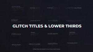 پروژه افترافکت عناوین گلیچ مدرن Modern Glitch Titles Lower Thirds