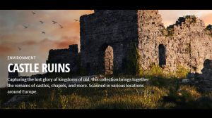 مجموعه تکسچر خرابه های قلعه Quixel Castle Ruins