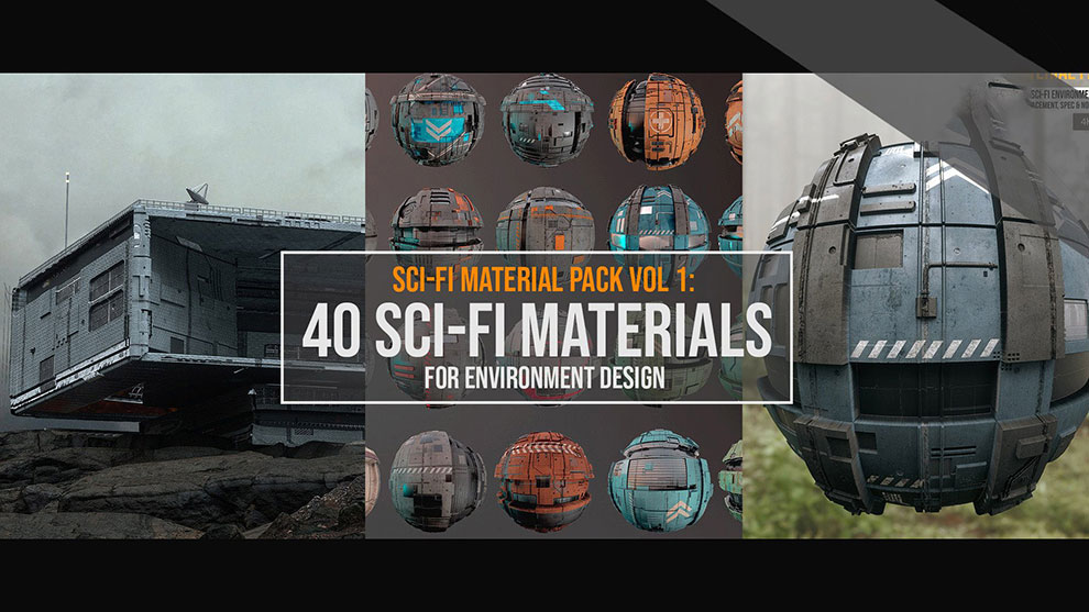 مجموعه تکسچر سطوح صنعتی Sci-Fi Material Pack Vol.1