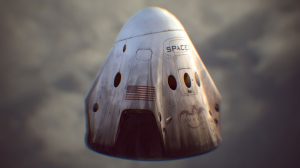 مدل سه بعدی فضاپیما دراگون SpaceX Dragon 2 Ship