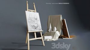مدل سه بعدی سه پایه نقاشی Easel Outdoor