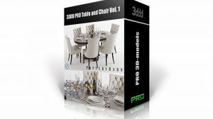 مجموعه مدل سه بعدی میز و صندلی Pro Table Chair Vol.1