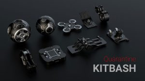 مجموعه مدل سه بعدی اجزای هایتک Quarantine Kitbash 2020