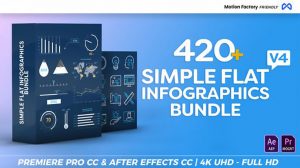 پروژه افترافکت مجموعه اینفوگرافیک فلت Simple Flat Infographics Bundle