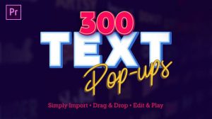 پروژه پریمیر نمایش متن پاپ آپ Text Popups