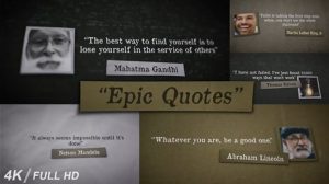 پروژه افترافکت نمایش نقل قول Epic Quotes