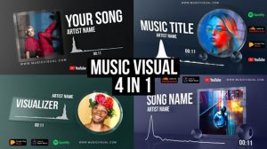 پروژه افترافکت ویژوالایزر موزیک Glass Audio React Music Visualizer