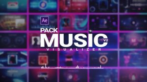 پروژه افترافکت ویژوالایزر موزیک Music Visualizer Pack