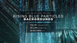 مجموعه فوتیج زمینه متحرک ذرات پارتیکلی Rising Blue Particles Backgrounds