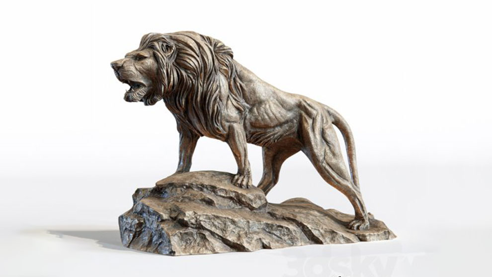 مدل سه بعدی مجسمه شیر Sculpture of Leo