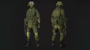 مدل سه بعدی کاراکتر سرباز Soldier in Equipment