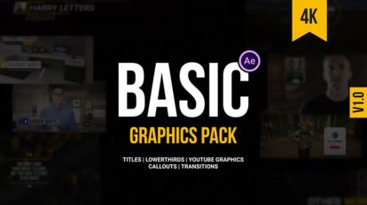 پروژه افترافکت اجزای گرافیکی برای ویدیو Basic Graphics Pack for Video Creators