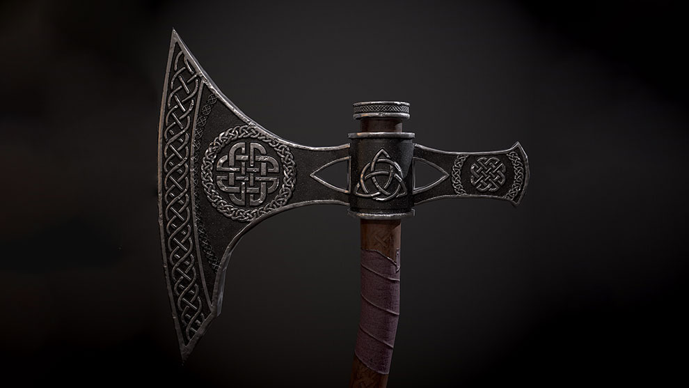 مدل سه بعدی تبر سلتیک Celtic Axe