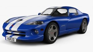 مدل سه بعدی خودرو داج Dodge Viper GTS 1998