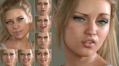 مجموعه پریست حالات صورت Expressions Gold Collections for Genesis 8
