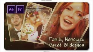 پروژه پریمیر اسلایدشو خاطرات خانوادگی Family Memories Cards Slideshow