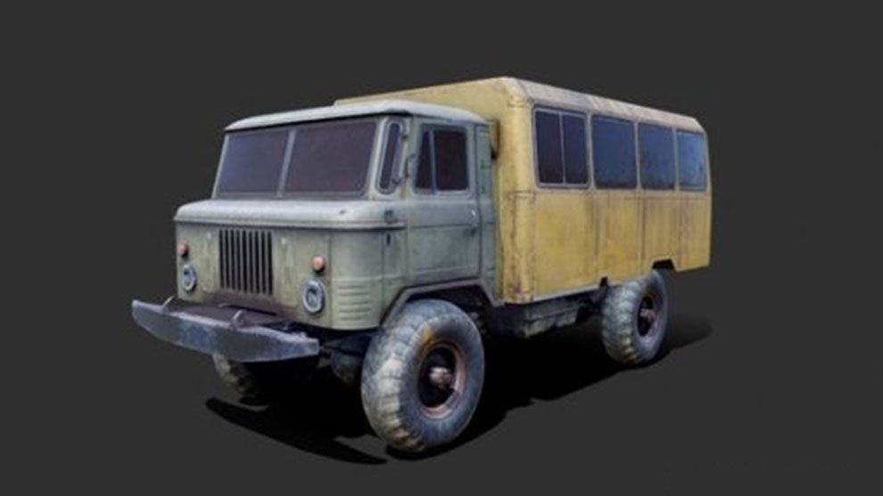 مدل سه بعدی ماشین سنگین قدیمی Gaz 66