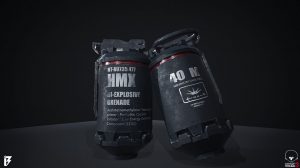 مدل سه بعدی نارنجک HMX Explosive Grenade