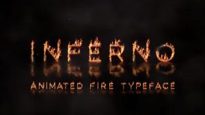 پروژه افترافکت نمایش متن با افکت آتش Inferno Animated Fire Typface