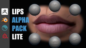 مجموعه تصاویر آلفا لب انسان Lips Detail Alpha Pack