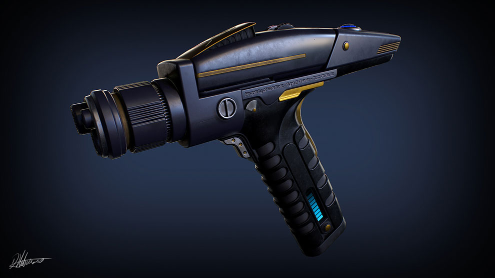 مدل سه بعدی اسلحه پیشرفته Phaser Type II Star Trek Discovery