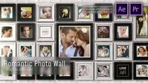 پروژه پریمیر نمایش عکس روی دیوار Romantic Photo Wall