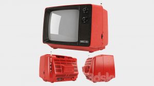 مدل سه بعدی تلویزیون قدیمی TV Youth-402