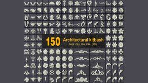 مجموعه مدل سه بعدی اجزای تزیینی معماری Architectural Kitbash Vol.1
