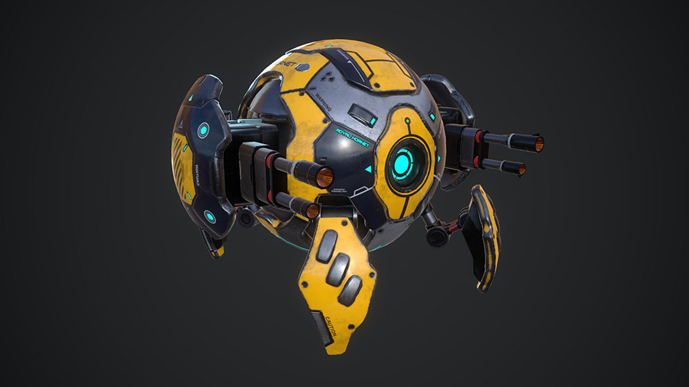 مدل سه بعدی ربات کروی Ball Bot