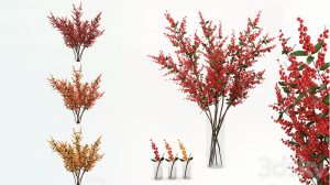 مدل سه بعدی شاخه های گل در گلدان Branches in the Vase