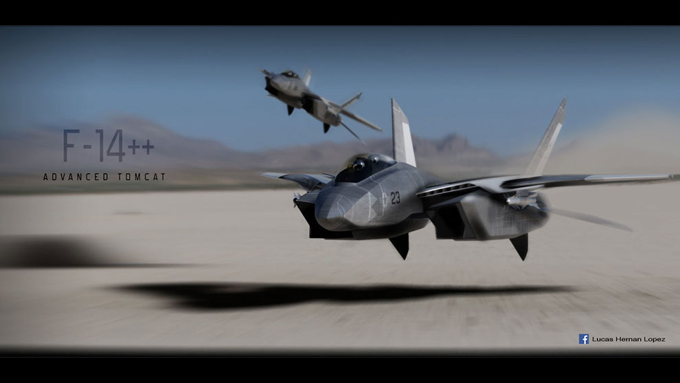 مدل سه بعدی جت F14 Stealth Concept