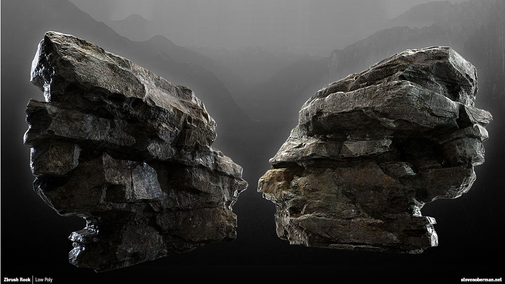 مجموعه مدل سه بعدی سنگ Modular Rock