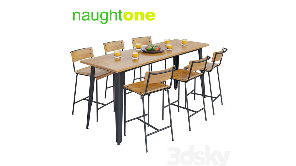 مدل سه بعدی ست میز Naughtone Construct Table Set