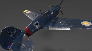 مدل سه بعدی جت جنگی P40 War Hawk