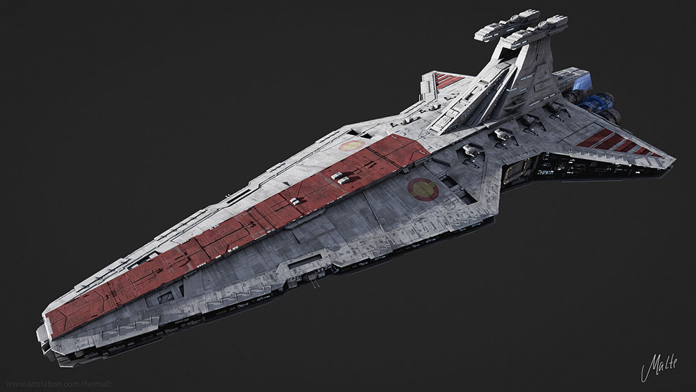 مدل سه بعدی فضاپیما Venator Class Star Destroyer