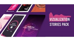 پروژه افترافکت مجموعه استوری اینستاگرام ویژوالایزر موزیک Visualizer Audio Stories