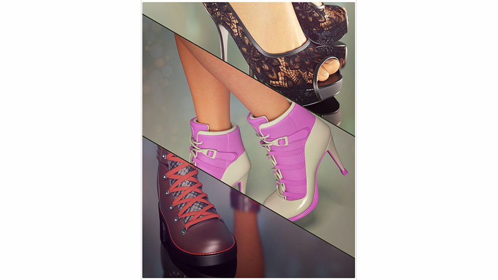 مجموعه مدل سه بعدی کفش Beautifull Shoes Collection