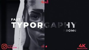 پروژه افترافکت تیزر تبلیغاتی با تایپوگرافی Fast Typography Promo