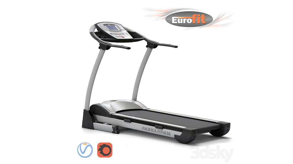 مدل سه بعدی تردمیل Pacifica Fitness Treadmill