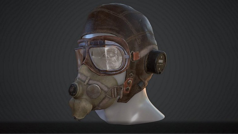 مدل سه بعدی کلاه خلبان جنگی WW2 Aviator Helmet