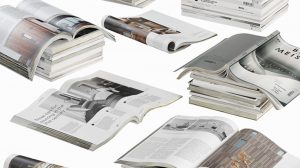 مدل سه بعدی روزنامه و مجله Opened magazines Stack Set